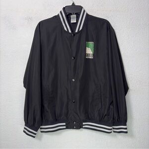 Vintage ICUHS Tokyo Japan School Varsity Bomber Jacket L Cyber Grunge, Techwear